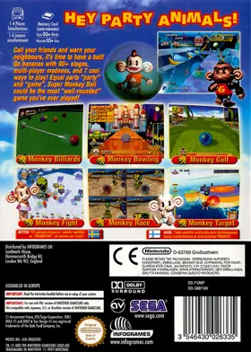 Super Monkey Ball box cover back